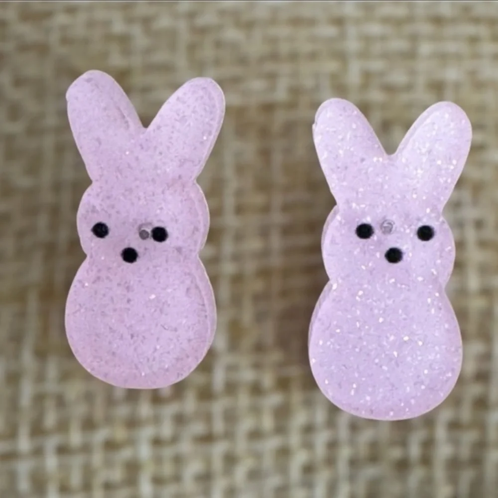 Peeps Sparkle Easter Post Earrings
